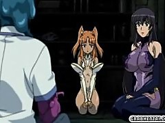 Busty hentai girl hot drilled by furry anime