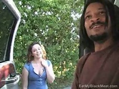 Emma got a ride on a huge black cock at eat my black meat