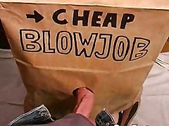 Paperbag Blowjob and Swallow
