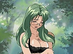 green haired hentai bitch