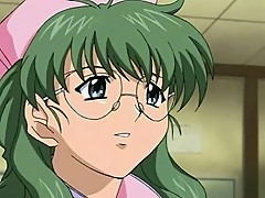 hottie anime nurse in glasses