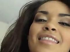 Latino chick does deep throat